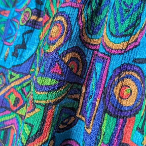 Flowy multicolored rayon shorts M - Picture 9 of 9